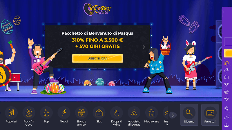 Rolling Slots casino non AAMS